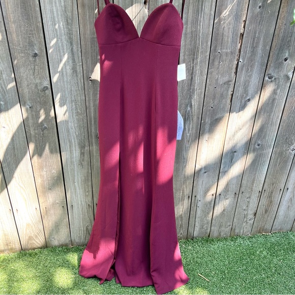 NWT Dress the Population Alejandra Crepe Evening Gown - Picture 2 of 8